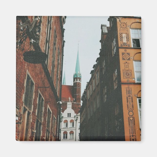 Gdansk Cityscape Magnet (Framsidan)