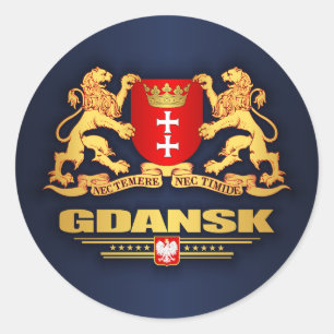 Gdansk COA Runt Klistermärke