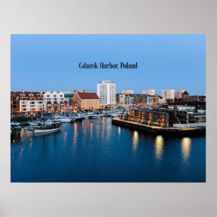 Gdansk Harbour, Polen Poster