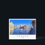 Gdansk, Polen, Polska Vykort<br><div class="desc">Snygg syn på Gamla staden i Gdansk,  Motlawa River Embankment,  gamle träkran,  Polen,  Anpassade text.</div>