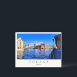 Gdansk, Polen, Polska Vykort<br><div class="desc">Snygg syn på Gamla staden i Gdansk,  Motlawa River Embankment,  gamle träkran,  Polen,  Anpassade text.</div>