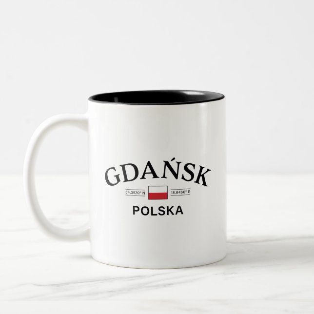 Gdansk Polska (Polen) polska samordnare Två-Tonad Mugg (Vänster)