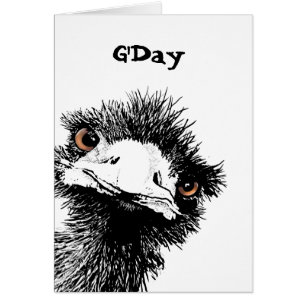 G'Day - EMU Hälsningskort