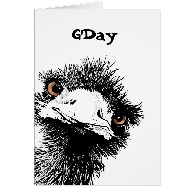 G'Day - EMU Hälsningskort (Framsidan)
