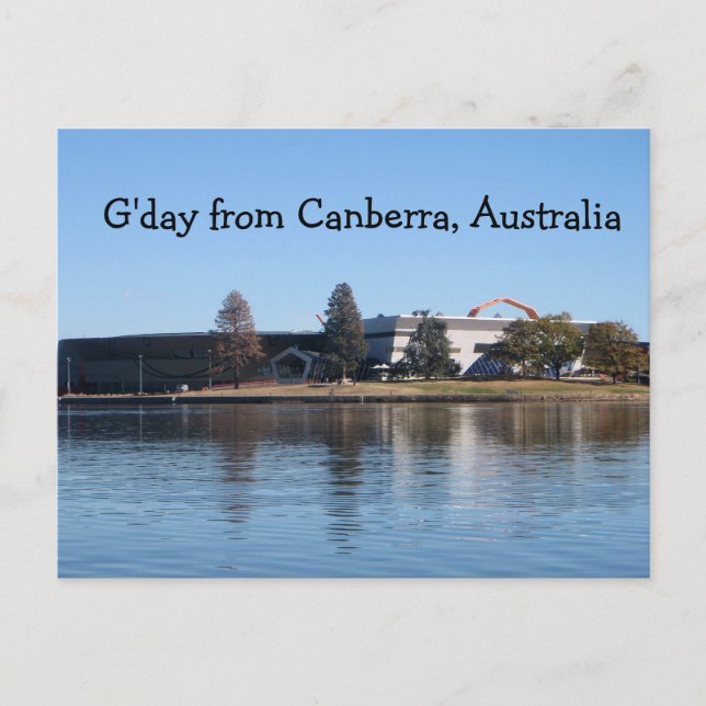 G'day från Canberra, Australien Vykort (Framsida)
