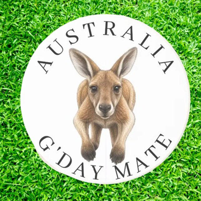   G'Day Känguru Aussie-Tematiserad Vildmarksfest Underlägg (Australian outback straight to your table with our Kangaroo Aussie-Themed )