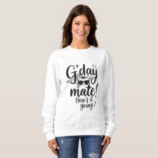 G'day Mate Aussie- Graphic Crewneck T Shirt