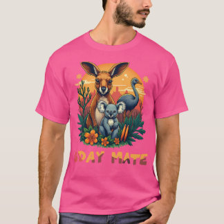 G'Day Mate - Aussie Wildlife Illustration - Kangar T Shirt
