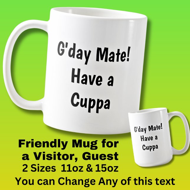 G'day Mate! Ha en Cuppa - Aussie Australian Kaffemugg (Skapare uppladdad)