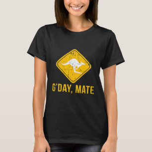 Gday Mate Helgdag Down under Australian Funny Kang T Shirt