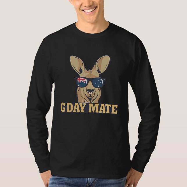 G'Day Mate Kangaroo Aussie Australia Roo G'Day Mat T Shirt (Framsida)