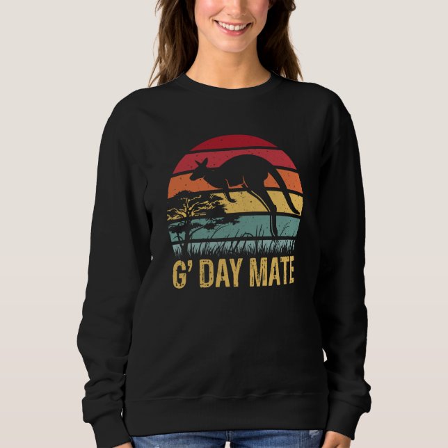 G'Day Mate Kangaroo Aussie Australia Roo G'Day Mat T Shirt (Framsida)