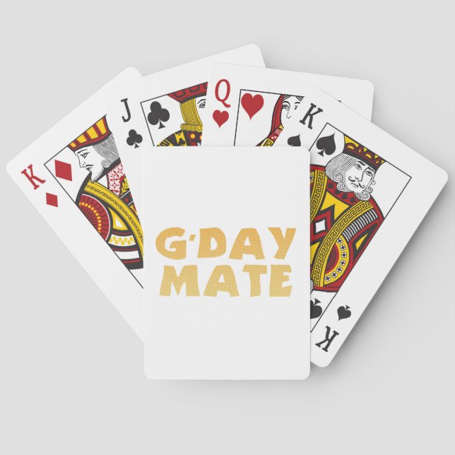 G'Day Mate Klassiska Spelkort (Baksidan)