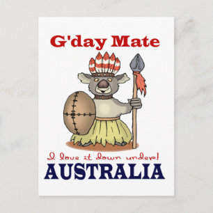 G'Day Mate Koala Vykort