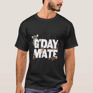 G'Day Mate Shirt Funny Australia Animals Kangaroo T