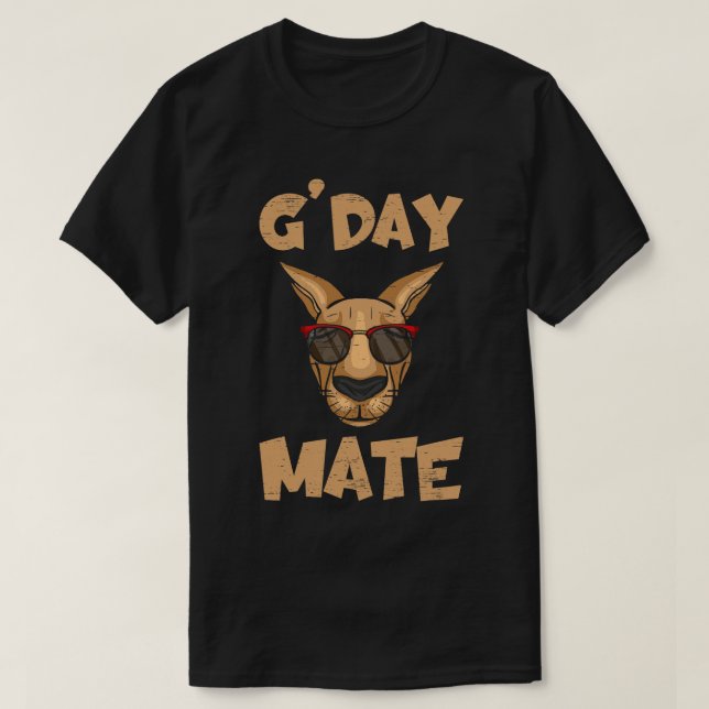 Gday Mate Zoo Pouch Australia Animal Lover T Shirt (Design framsida)
