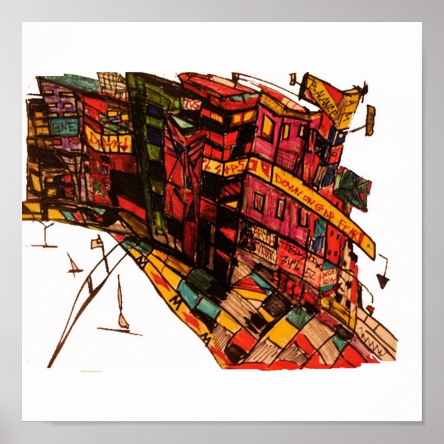 gdp fruktar bläck poster (Framsidan)