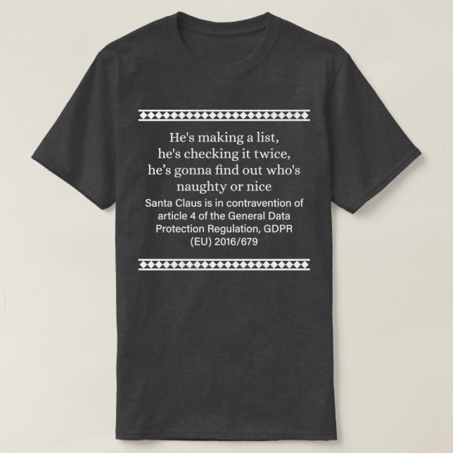 GDPR Festive T Shirt (Design framsida)
