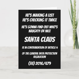 GDPR Tomte Snälla eller Elaka Lista Jul Helgkort