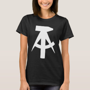 GDR-Flagga-hammare och kompassidé T Shirt