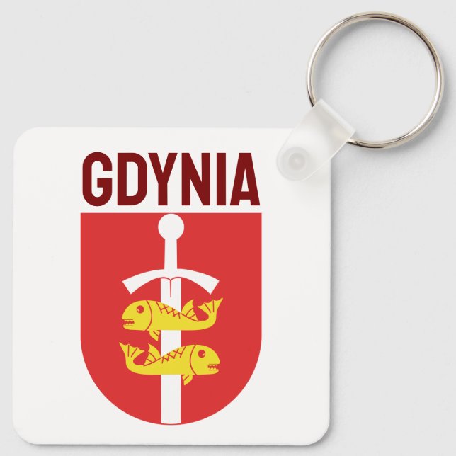 Gdynia-jacka av arm, Polen Nyckelring (Baksida)