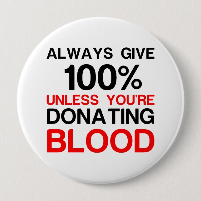 Ge 100 procent om du inte donerar blod knapp (Framsida)