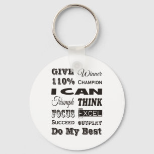 Ge 110% inspirera Motivational Nyckelring