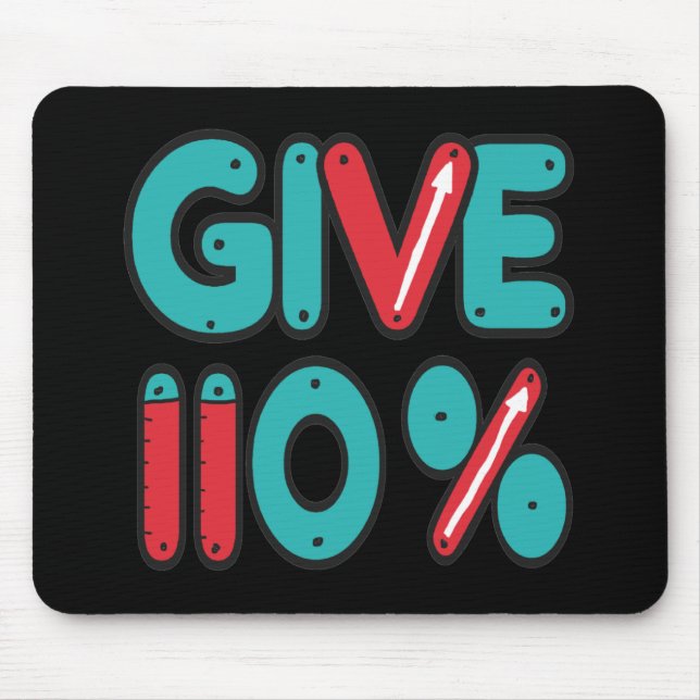 Ge 110 % maximal ansträngning musmatta (Framsidan)