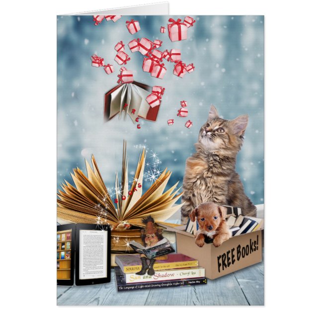 Ge a bok med detta hälsningskort (Framsidan)