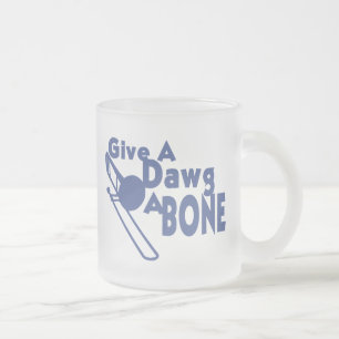 Ge a Dawg a Bone Frostad Glasmugg