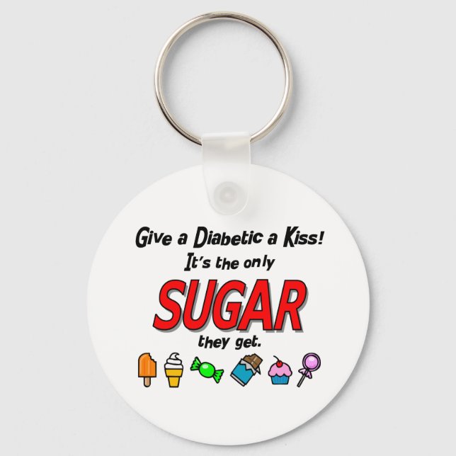 Ge a Diabetic a Kiss Nyckelring (Framsida)