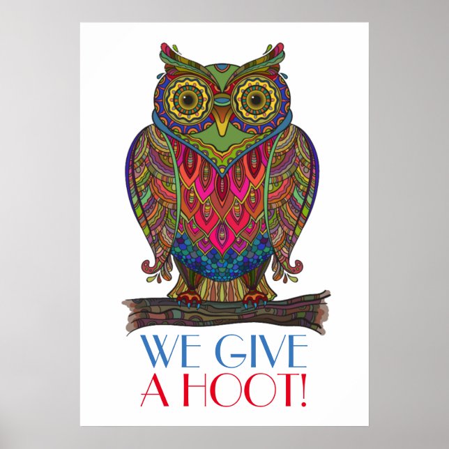 GE A HOOT - Poster till skola/var som helst (Framsidan)