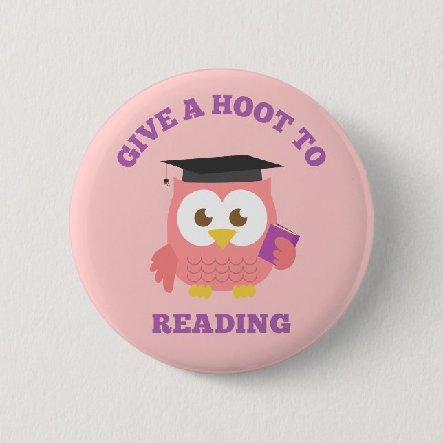 Ge a Hoot to Reading with Cute Uggla Knapp (Framsida)