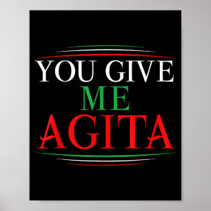 Ge Agita Roligt Italien Humor Sarksastiskt Talesät Poster