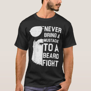 Ge aldrig en mustache till en skäggsflod t shirt