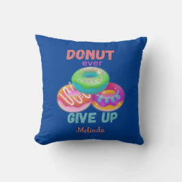 Ge aldrig Ge citat med Namn Donut Älskare Kudde
