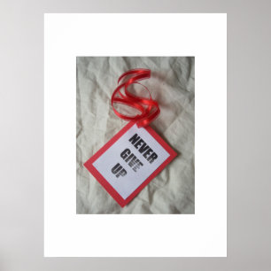 Ge aldrig upp affischen poster