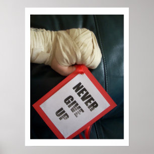 Ge aldrig upp att boxas affischen poster