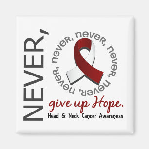 Ge aldrig upp hopphuvud- och nackecancer magnet