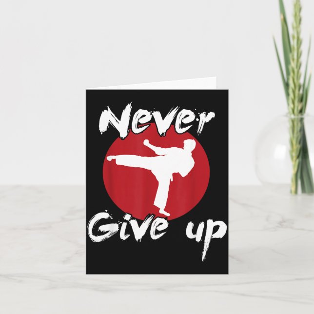 Ge aldrig upp karate kort (Framsida)
