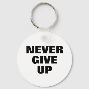 Ge aldrig upp Keychain Nyckelring