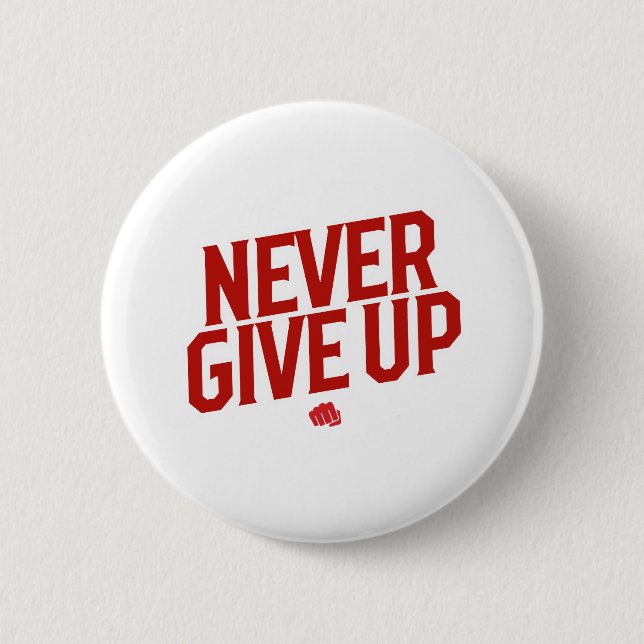 Ge aldrig upp knapp (Framsida)