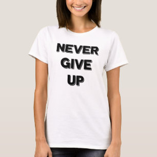 Ge aldrig upp kvinna tanktop för den Flowy muskel T Shirt