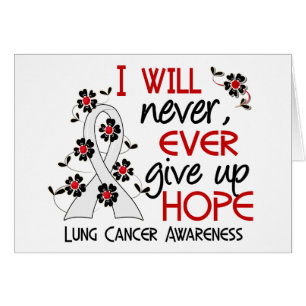 Ge aldrig upp lungcancer för hopp 4 hälsningskort