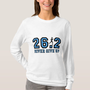 Ge aldrig upp maratonen tee shirt