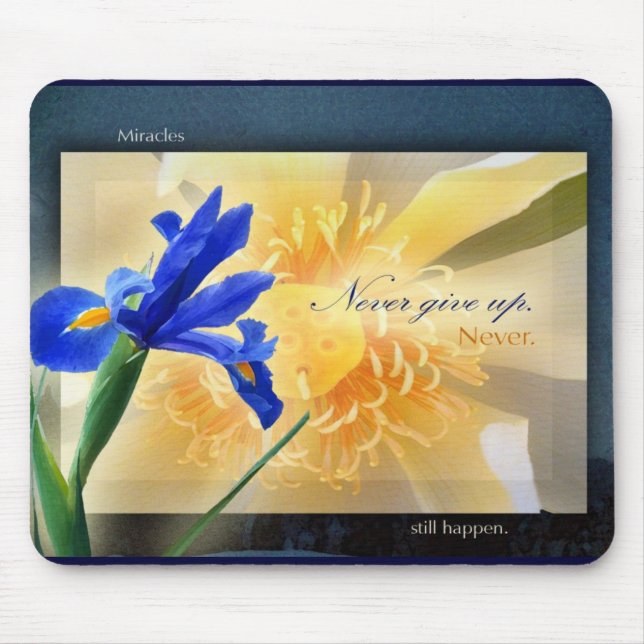 Ge aldrig upp Mousepad Musmatta (Framsidan)