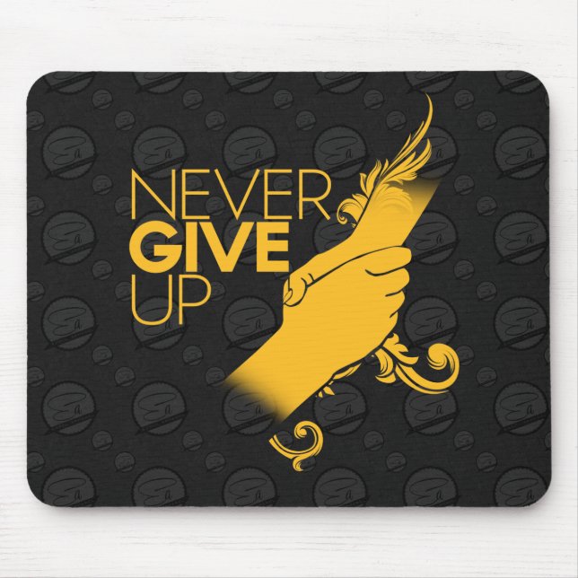 Ge aldrig upp Mousepad Musmatta (Framsidan)