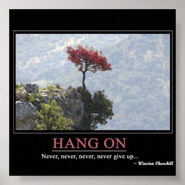 Ge aldrig upp poster (Framsidan)