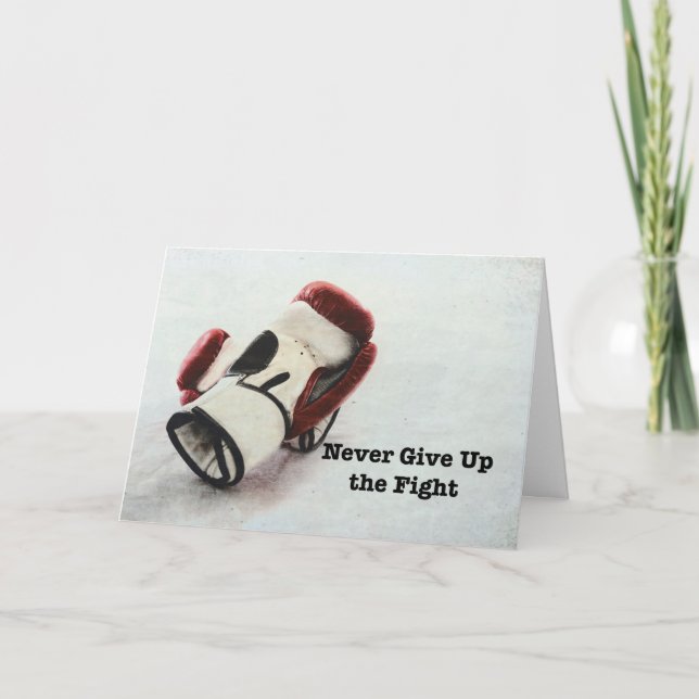 Ge aldrig upp slagsmål som boxas det Themed kortet Kort (Framsida)