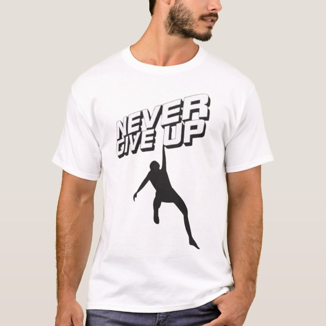 Ge aldrig upp t shirt (Framsida)